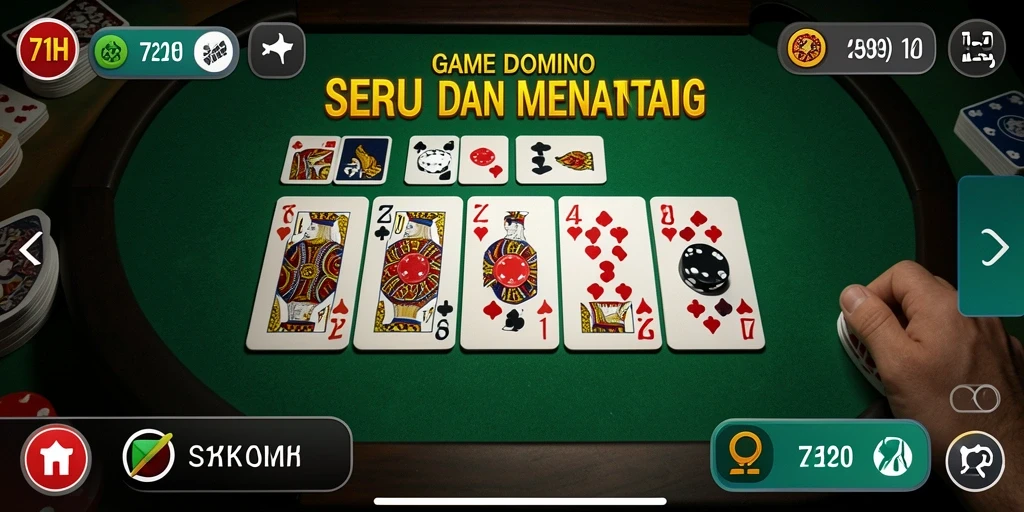 Tampilan gameplay seru dari 71H dalam permainan Domino.