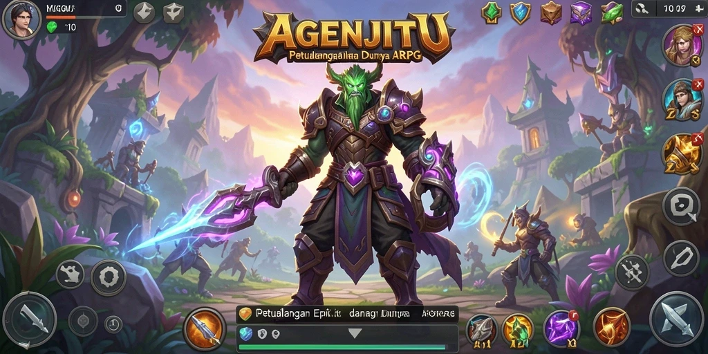 Tampilan gameplay ARPG yang mendebarkan dan penuh aksi.