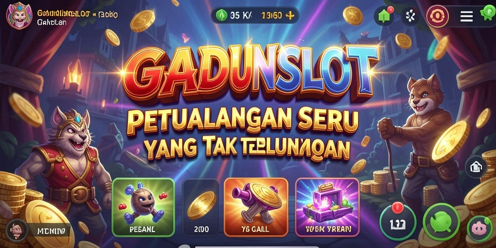 Tampilan gameplay seru GADUNSLOT dalam petualangan menegangkan.