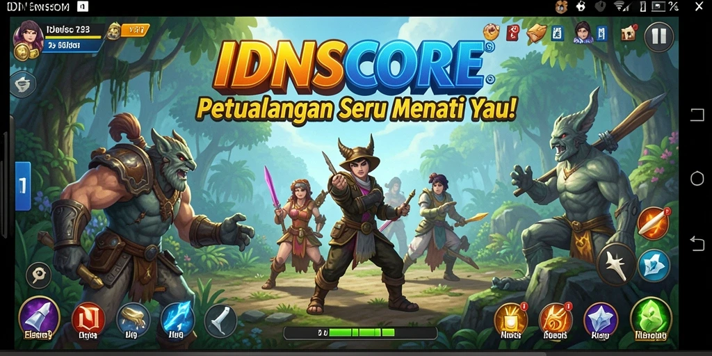 Screenshot gameplay IDNSCORE yang menampilkan petualangan seru.
