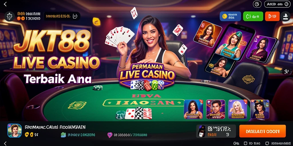 Gameplay Live Casino JKT88 dengan dealer profesional dan interaksi nyata.