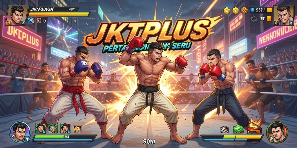 Screenshot gameplay JKTPLUS menampilkan aksi pertarungan yang mendebarkan.