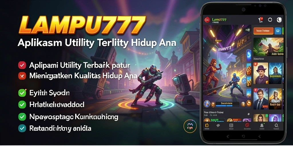Tampilan utama LAMPU777 dengan fitur-fitur Utility yang menarik.