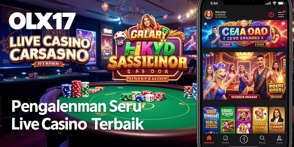 Tampilan gameplay Live Casino yang seru dan interaktif di OLX17.