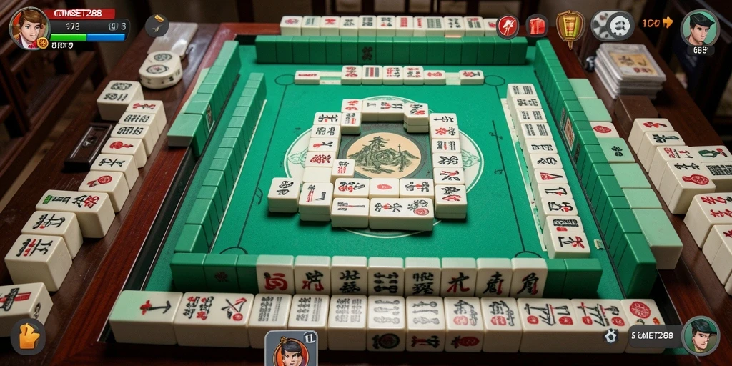 Gambaran gameplay seru dari OMSET288 saat bermain Mahjong