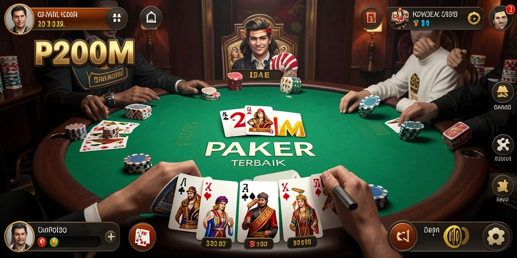 Screenshot tampilan gameplay Poker yang penuh aksi dan strategi.