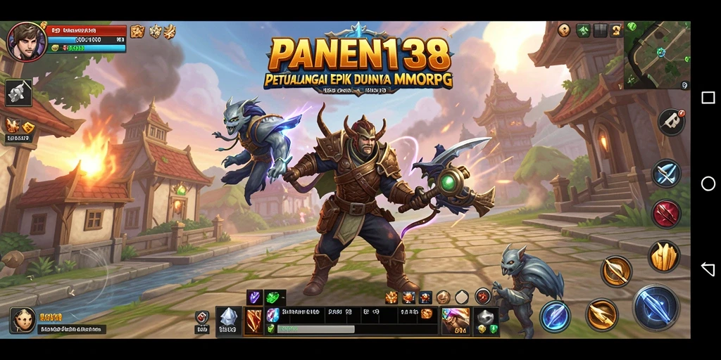 Screenshot gameplay <strong>PANEN138</strong> menunjukkan aksi pertarungan yang mendebarkan di dunia fantasi.