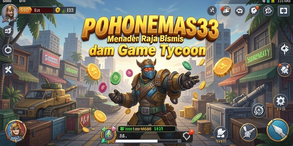 Screenshot gameplay POHONEMAS33 menampilkan keseruan membangun bisnis Tycoon.