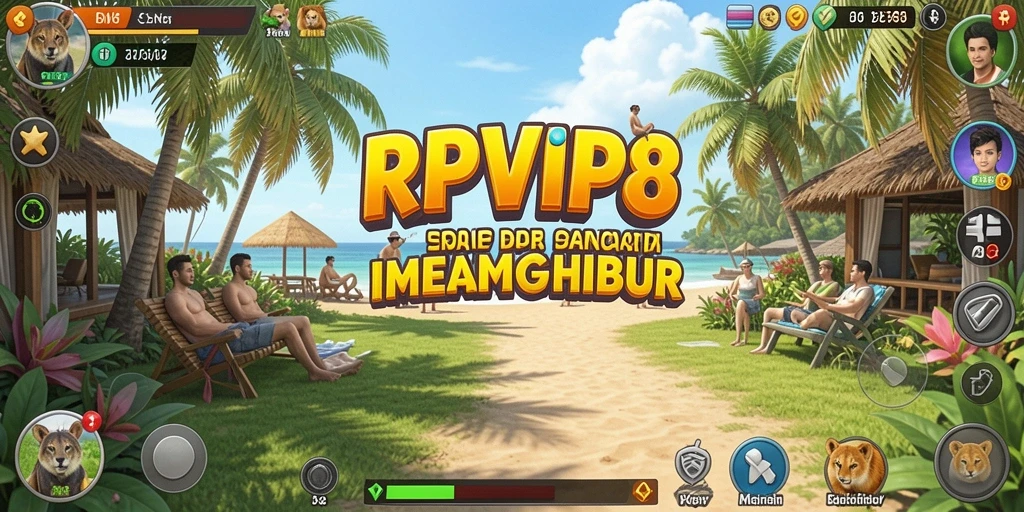 Tampilan gameplay RPVIP8 yang ceria dan menarik.