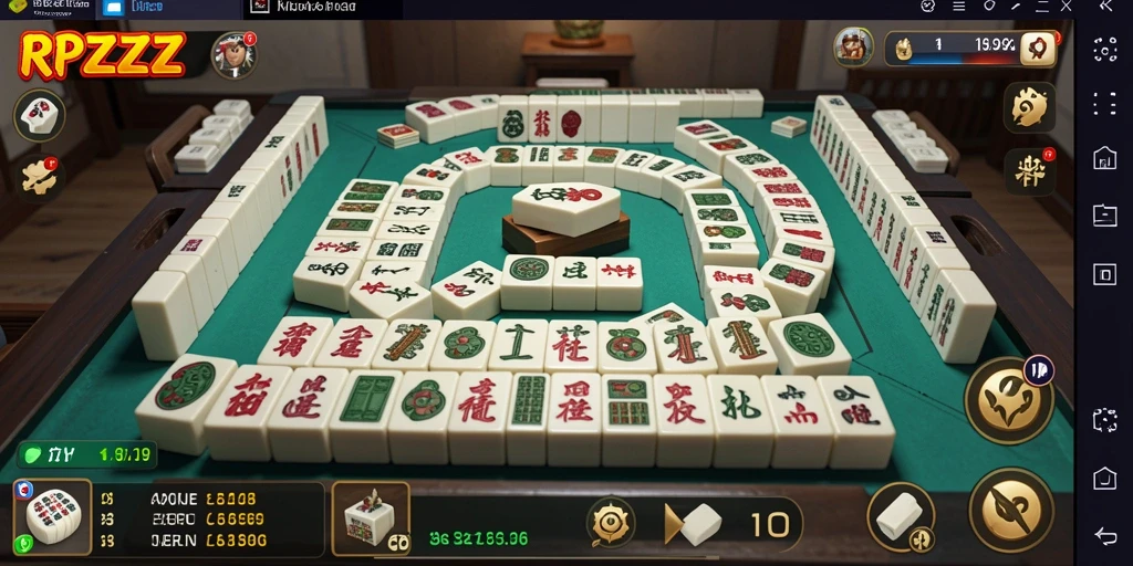 Tampilan gameplay Mahjong seru di RPZZZ dengan kartu-kartu yang menarik.