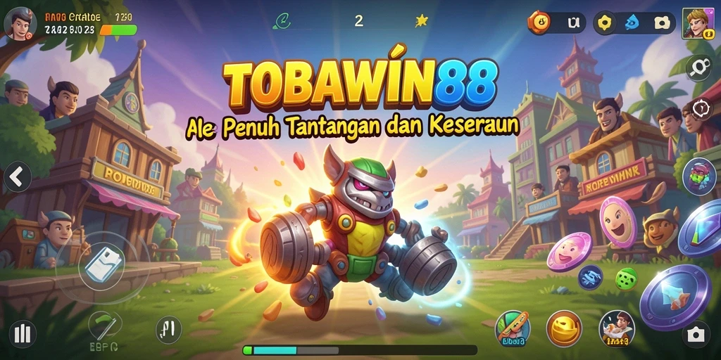 Screenshot TOBAWIN88 menampilkan aksi seru dalam permainan Arcade.